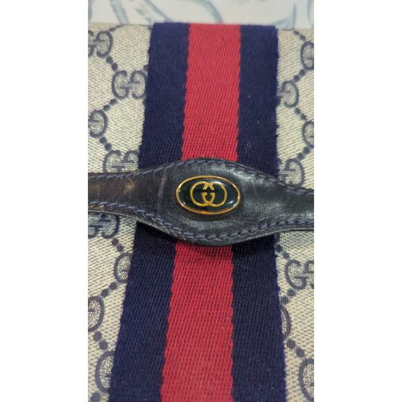 Vintage GUCCI Sherry Line Ophidia PVC Leather Clutch Bag - Picture 2 of 14